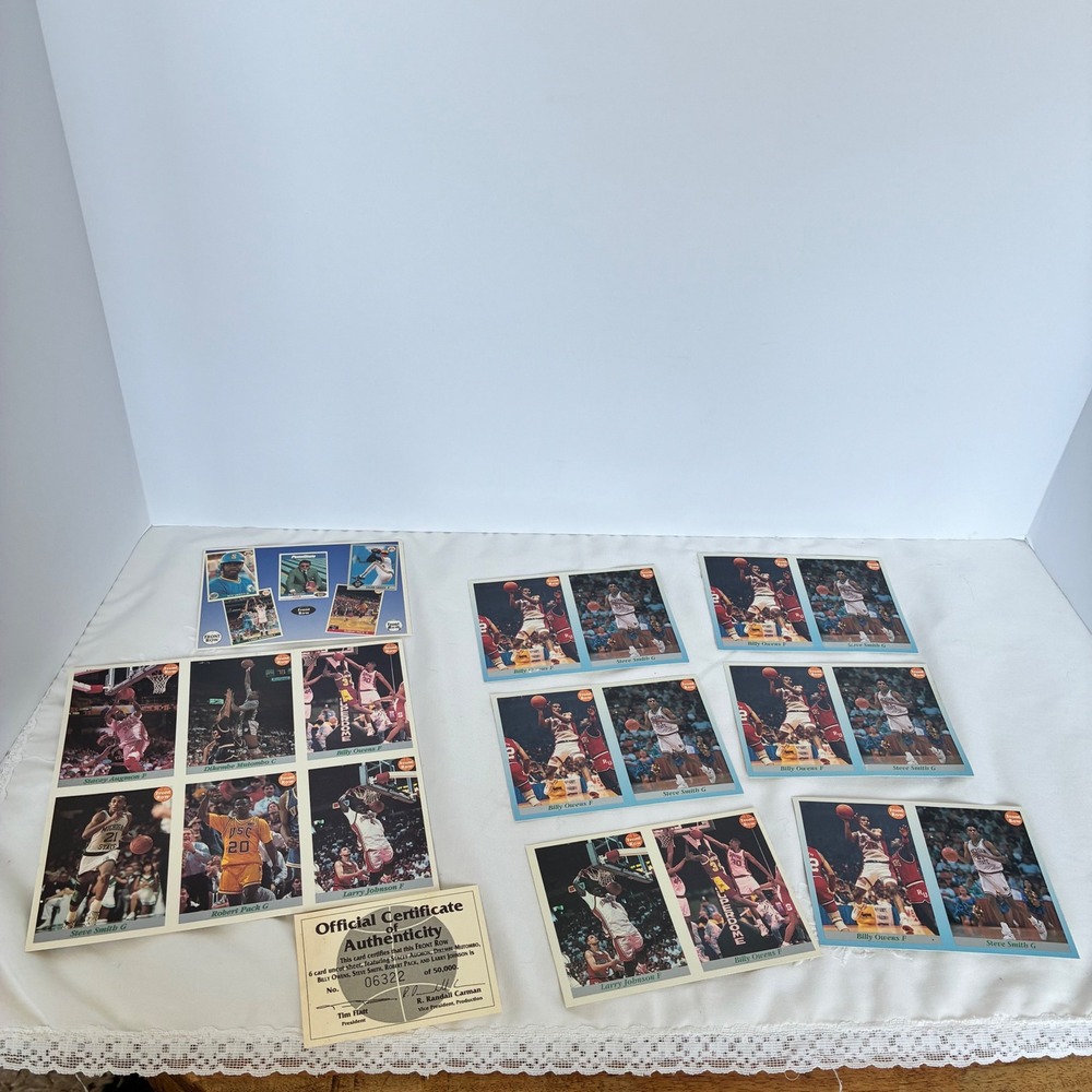 Front Row 1992 Basketball Promo Card Lot Larry Johnson Mutombo Griffey Jr COA